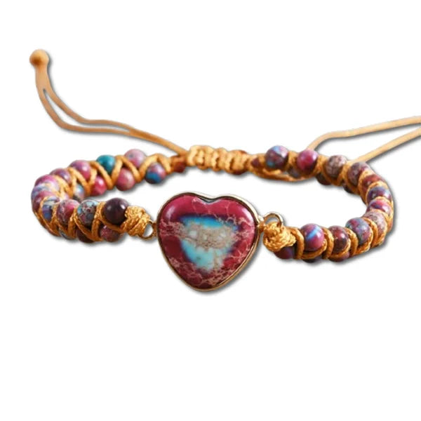 Bracelet Cœur en Jaspe Impérial Amour Harmonie kaosix 1
