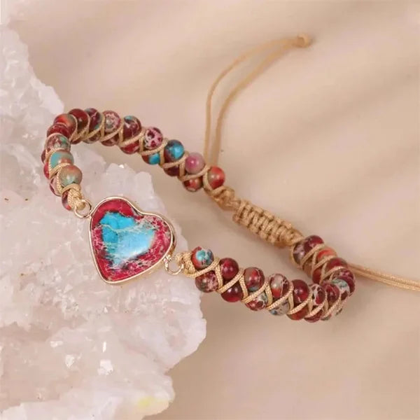 Bracelet Cœur en Jaspe Impérial Amour Harmonie kaosix 3