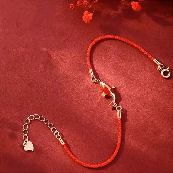 Bracelet Corde Rouge et Carpe Koï Porte-Bonheur et Protection kaosix 3