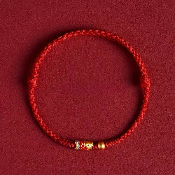 Bracelet Cordon Tressé et Perle Carpe Koï Un Murmure de Chance kaosix 2