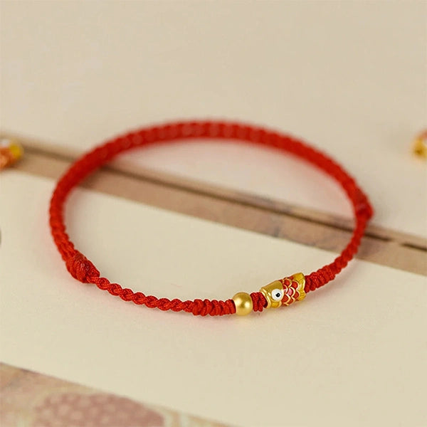 Bracelet Cordon Tressé et Perle Carpe Koï Un Murmure de Chance kaosix 7