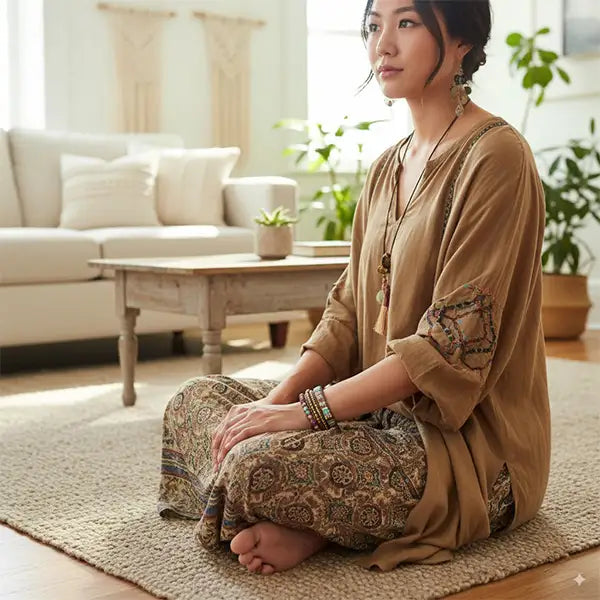 Bracelet Wrap Bohème Coloré Éclat de Joie Cristal Jaspe & Agate kaosix 7