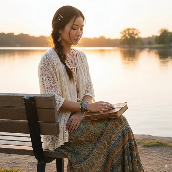 Bracelet Wrap Turquoise Africaine Terre d'Évolution 5 Tours kaosix 6