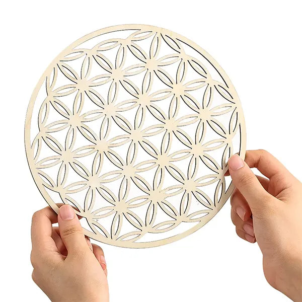 Grande Fleur de Vie en Bois pour Recharger vos Pierres (20 cm) kaosix 3