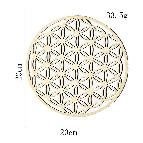 Grande Fleur de Vie en Bois pour Recharger vos Pierres (20 cm) kaosix 6
