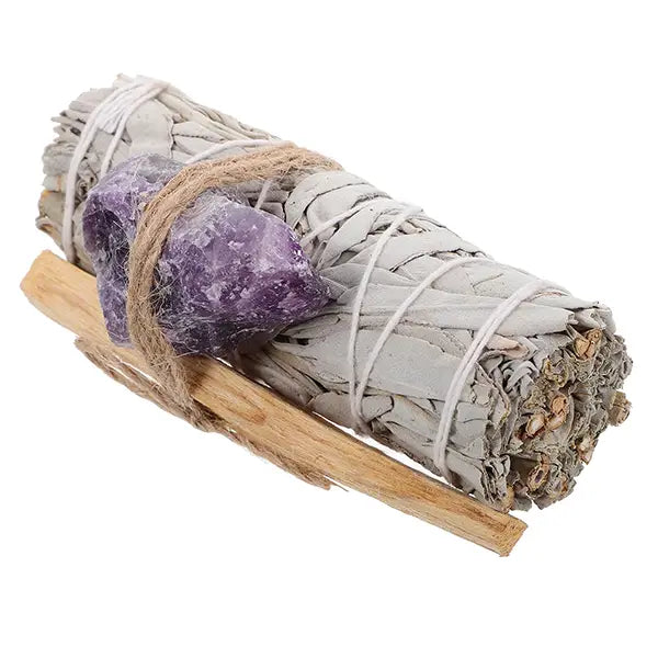 Kit de Purification Sauge Blanche, Palo Santo et Améthyste kaosix 2