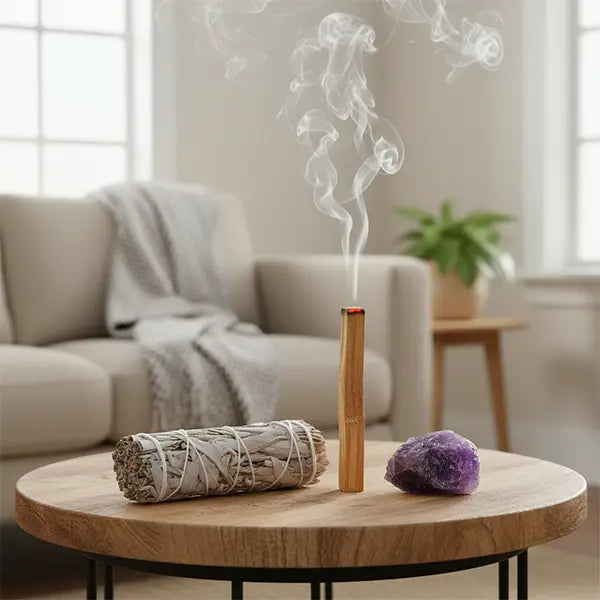 Kit de Purification Sauge Blanche, Palo Santo et Améthyste kaosix 6
