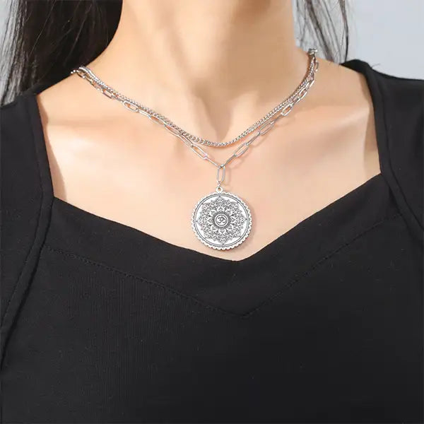 Pendentif Mandala OM Un Symbole d'Harmonie et de Paix Intérieure kaosix 7