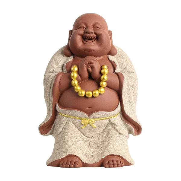 Petit Bouddha rieur fond blanc kaosix