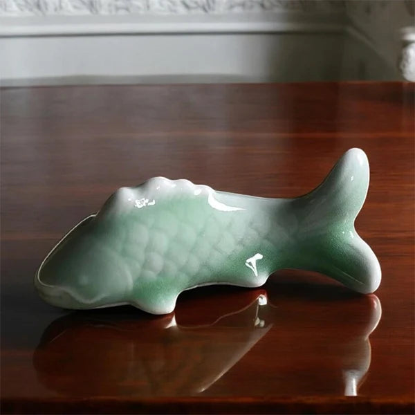 Petites Figurines Carpe Koï en Céramique Symbole de Sérénité kaosix 3