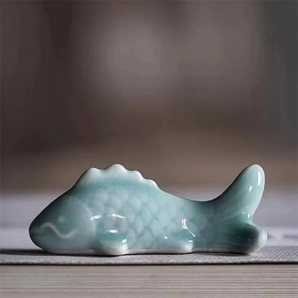 Petites Figurines Carpe Koï en Céramique Symbole de Sérénité kaosix 5