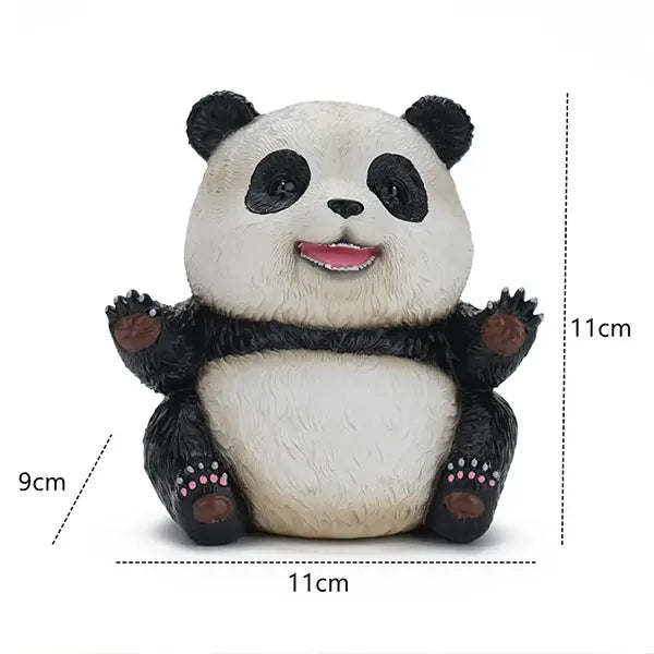 Statue Panda en Résine Symbole Joie Paix Sérénité sur fond blancavec dimensions kaosix