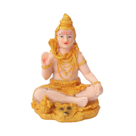 Statue Shiva en résine Couleurs vibrantes spiritualité rayonnante fond blanc kaosix