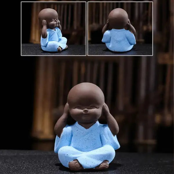 Statues Moine de la Sagesse - Céramique 4 couleurs 3 côtés kaosix