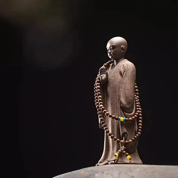 Statuettes de Petits Moines Bouddhistes en Céramique kaosix 9