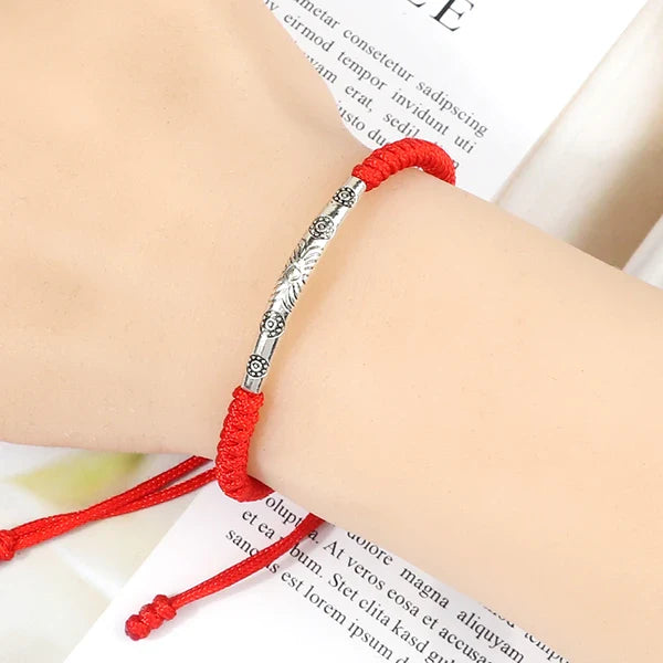 Collection Bracelets tibétaints -Bracelet tibétain porte-bonheur rouge Kaosix