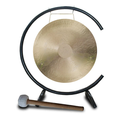 Wind Gong de Sonothérapie en Bronze sur Support C-Stand kaosix