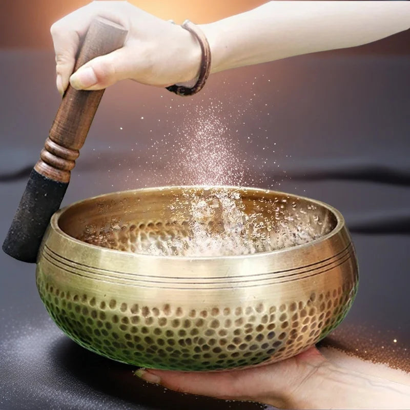 Bol Chantant Tibétain Martelé Main en Laiton kaosix