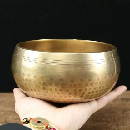 Bol Chantant Tibétain Martelé Main en Laiton kaosix