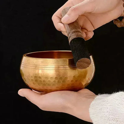 Bol Chantant Tibétain Martelé Main en Laiton kaosix