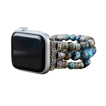 Bracelet Apple Watch en Amazonite Douceur et Courage kaosix 1
