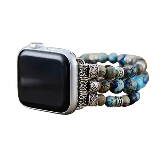 Bracelet Apple Watch en Amazonite Douceur et Courage kaosix 1