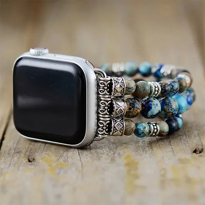 Bracelet Apple Watch en Amazonite Douceur et Courage kaosix 2