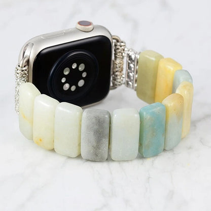 Bracelet Apple Watch en Amazonite Douceur et Courage kaosix 3