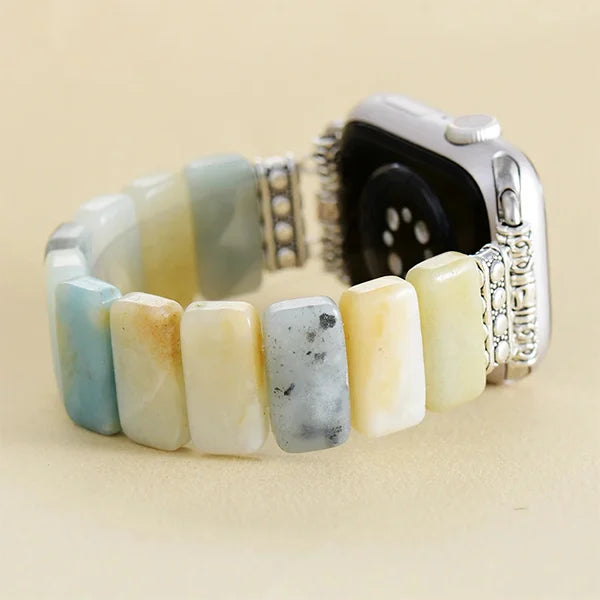 Bracelet Apple Watch en Amazonite Douceur et Courage kaosix 4