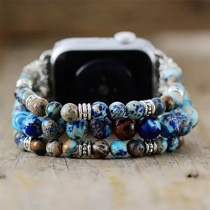 Bracelet Apple Watch en Amazonite Douceur et Courage kaosix 4
