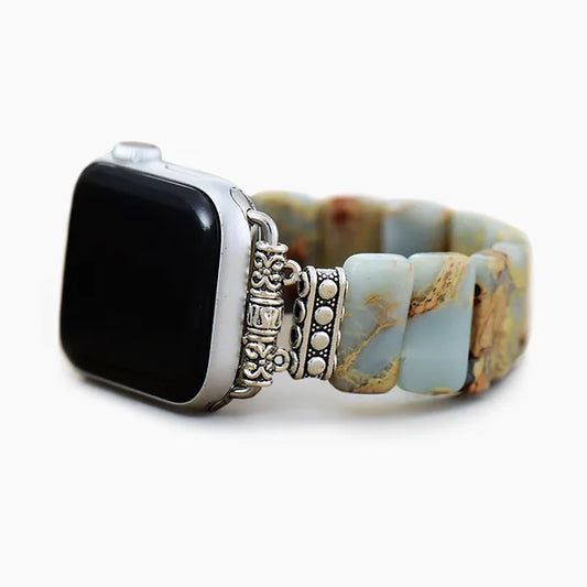 Bracelet Apple Watch en Jaspe Océan Joie et Calme kaosix 1