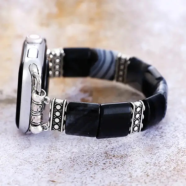 Bracelet Apple Watch en Onyx & Agate Style et Protection kaosix 4