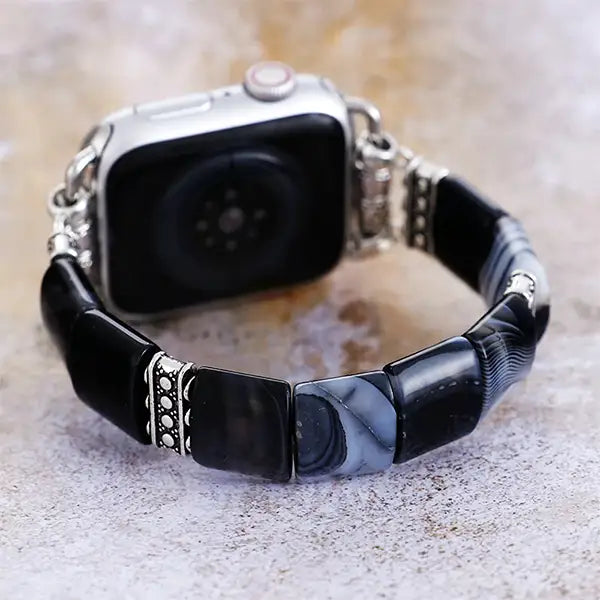 Bracelet Apple Watch en Onyx & Agate Style et Protection kaosix 5