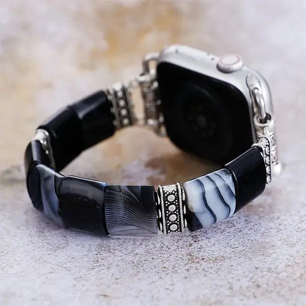 Bracelet Apple Watch en Onyx & Agate Style et Protection kaosix 6