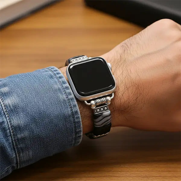 Bracelet Apple Watch en Onyx & Agate Style et Protection kaosix 7