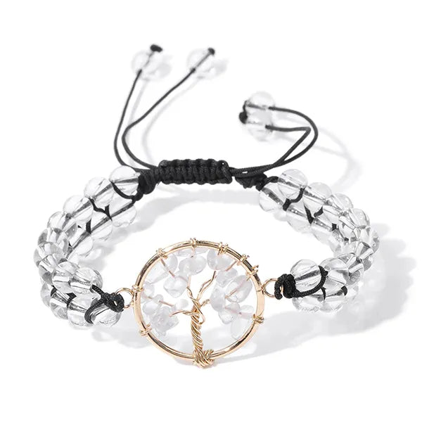 Bracelet Arbre de Vie en Pierres Fines Énergie et Harmonie variante Cristal de Roche kaosix