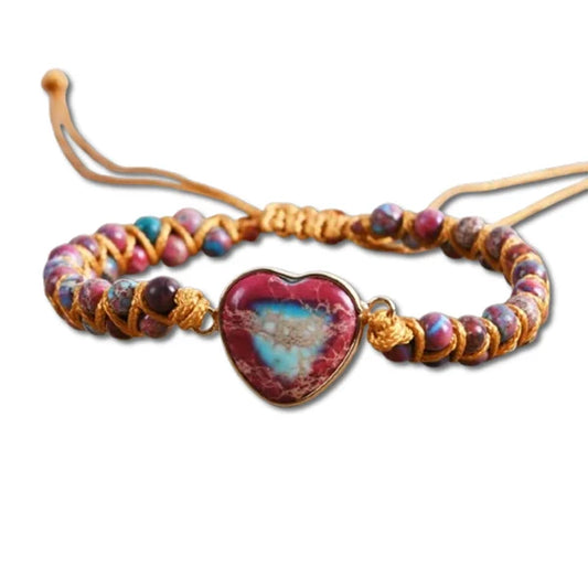 Bracelet Cœur en Jaspe Impérial Amour Harmonie kaosix 1