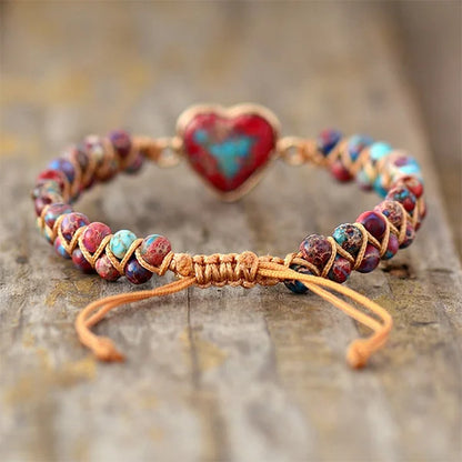 Bracelet Cœur en Jaspe Impérial Amour Harmonie kaosix 5