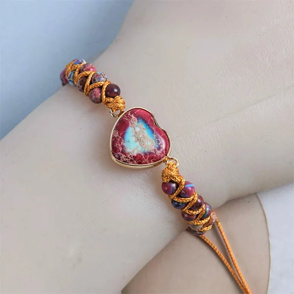 Bracelet Cœur en Jaspe Impérial Amour Harmonie kaosix 6