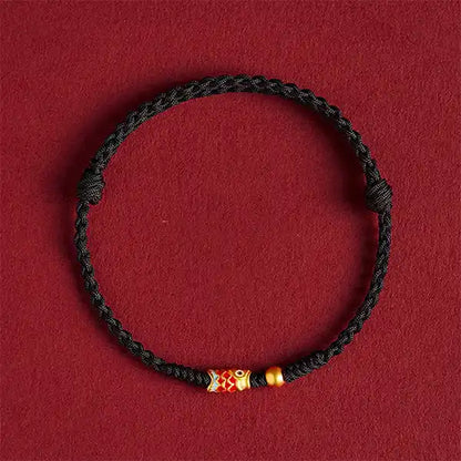 Bracelet Cordon Tressé et Perle Carpe Koï Un Murmure de Chance kaosix 3