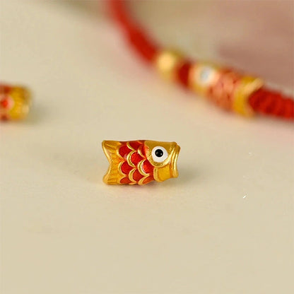Bracelet Cordon Tressé et Perle Carpe Koï Un Murmure de Chance kaosix 9