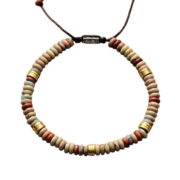 Bracelet Jaspe Royal Terre et Sérénité Perles Heishi kaosix 1