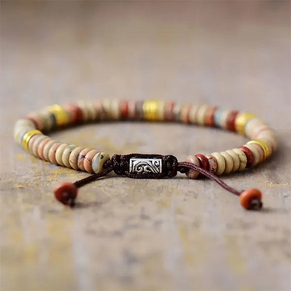 Bracelet Jaspe Royal Terre et Sérénité Perles Heishi kaosix 2