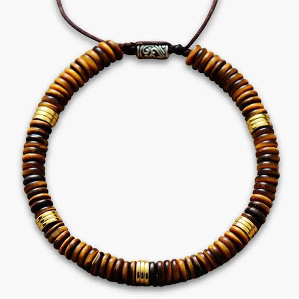 Bracelet Œil de Tigre Protection & Confiance Perles Heishi kaosix 1