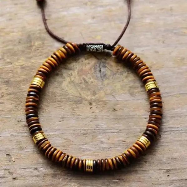 Bracelet Œil de Tigre Protection & Confiance Perles Heishi kaosix 2