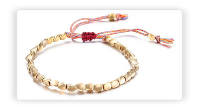Bracelet tibétain cuivre sur fond blanc kaosix