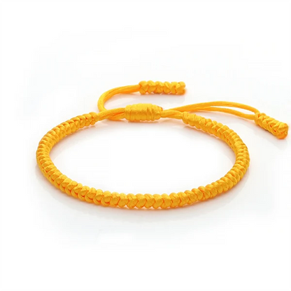Bracelet tibétain porte-bonheur jaune Kaosix