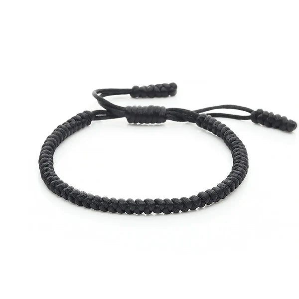 Bracelet tibétain porte-bonheur noir Kaosix