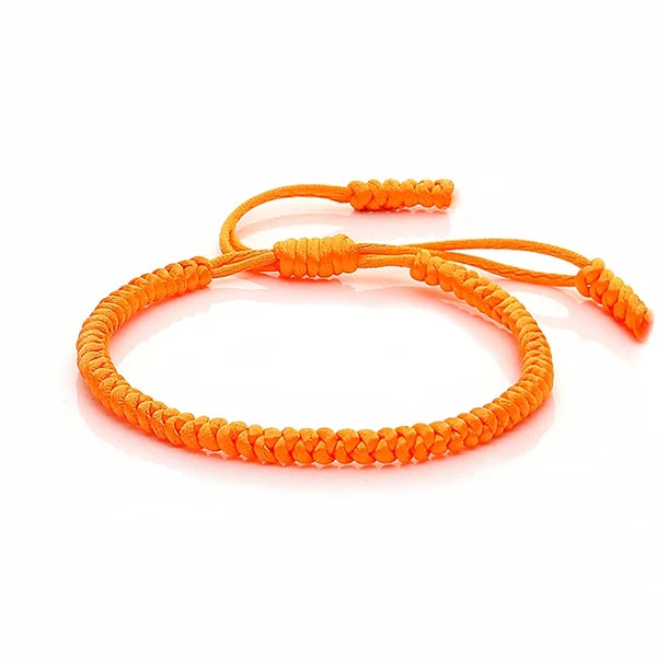 Bracelet tibétain porte-bonheur orange Kaosix