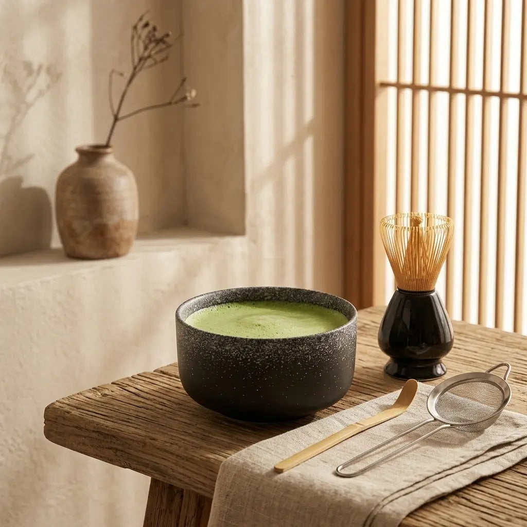 Coffret Cérémonie Matcha en Grès & Bambou kaosix